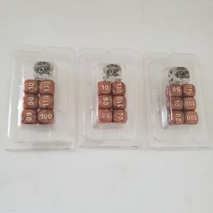 Pokemon TCG Damage Counter Dice Lot 3 Sets Marbled Bronze White ex Glitter Dice